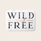 Wild and Free Rose Gold on White Bath Mat Gallery Image 1