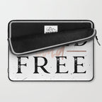 Wild and Free Rose Gold on White Laptop Sleeve Gallery Image 2