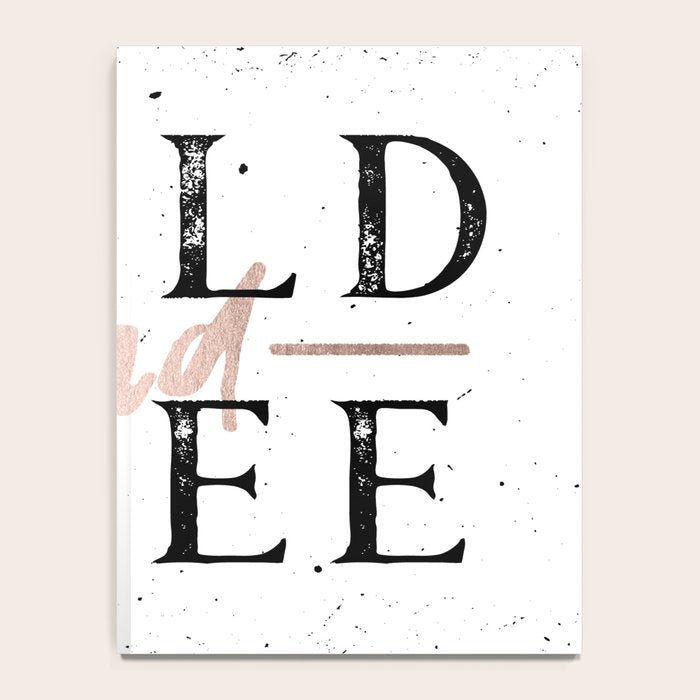 Wild and Free Rose Gold on White Notebook Gallery Image 4