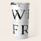 Wild and Free Rose Gold on White Travel Mug Gallery Image 3