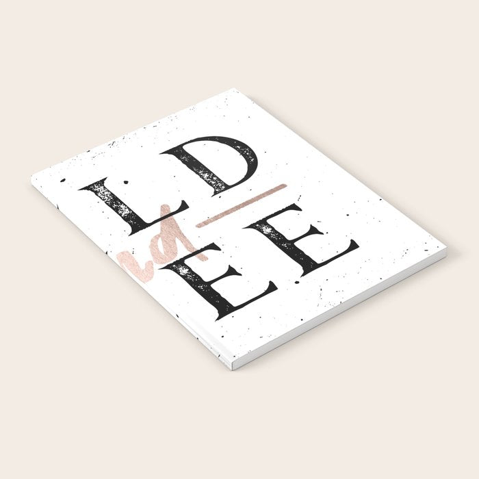 Wild and Free Rose Gold on White Notebook Gallery Image 2