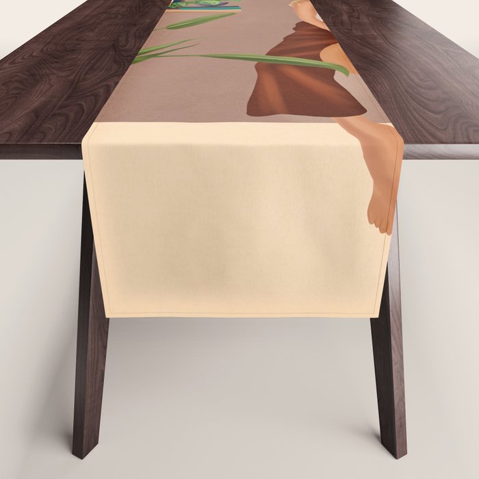 Tables and chairs worn by all of the dust Table Runner Gallery Image 1
