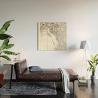 San Diego White Map Wood Wall Art Gallery Image 2
