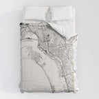 San Diego White Map Comforter Gallery Image 6