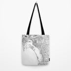 San Diego White Map Tote Bag Gallery Image 2