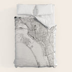 San Diego White Map Duvet Cover Gallery Image 6