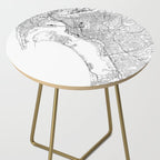 San Diego White Map Side Table Gallery Image 2