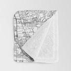 San Diego White Map Throw Blanket Gallery Image 3