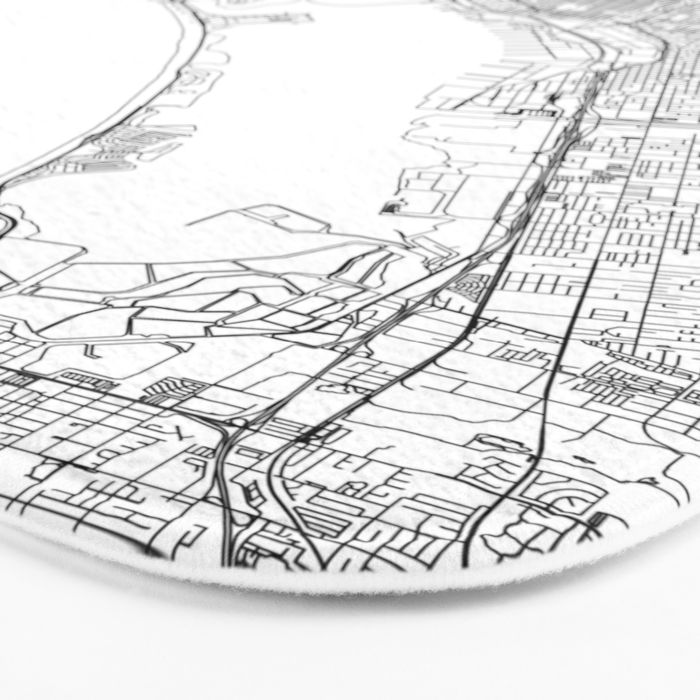 San Diego White Map Bath Mat Gallery Image 3