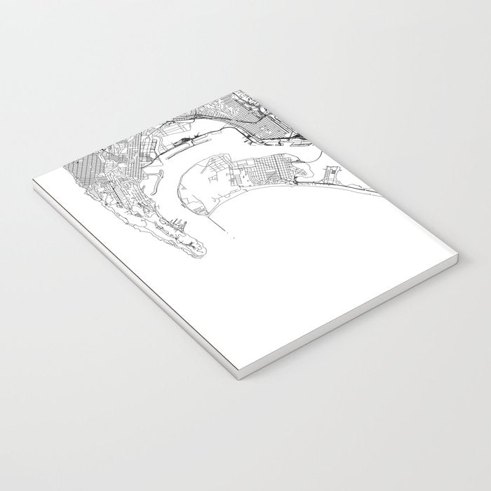 San Diego White Map Notebook Gallery Image 3