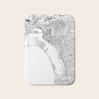 San Diego White Map Bath Mat Gallery Image 1