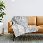 San Diego White Map Throw Blanket Gallery Image 1