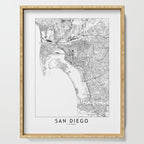 San Diego White Map Serving Tray Gallery Image 1