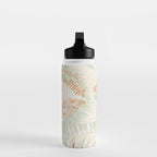 My blush and copper abstract Aloha Tropical Jungle Palm Garden Water Bottle Gallery Image 3