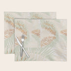 My blush and copper abstract Aloha Tropical Jungle Palm Garden Placemat Gallery Image 1
