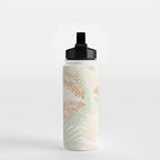 My blush and copper abstract Aloha Tropical Jungle Palm Garden Water Bottle Gallery Image 2