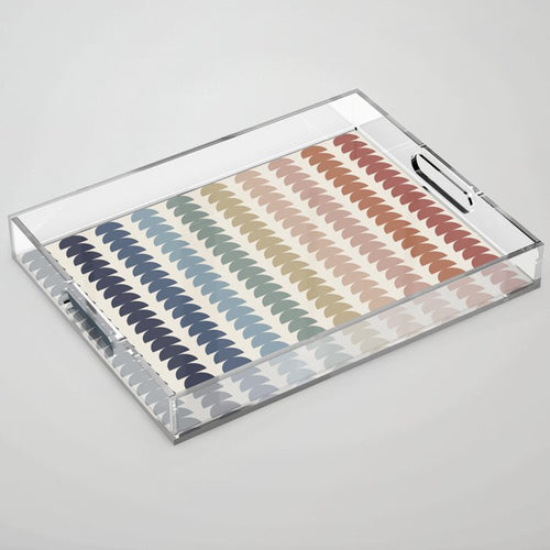 Maude Pattern- Vintage Multicolor Acrylic Tray