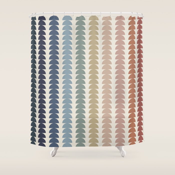 Maude Pattern- Vintage Multicolor Shower Curtain Gallery Image 1