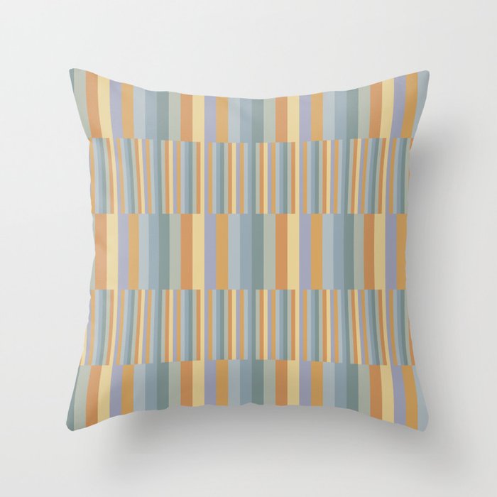 Mixed Stripes Pattern XVI Beachy Colors Throw Pillow Gallery Image 6