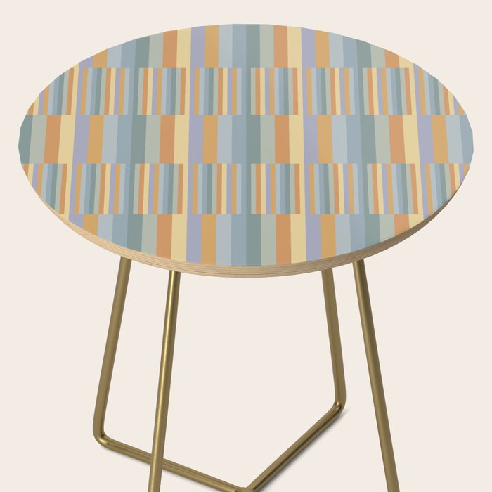Mixed Stripes Pattern XVI Beachy Colors Side Table Gallery Image 2
