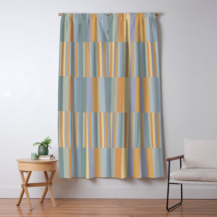 Mixed Stripes Pattern XVI Beachy Colors Window Curtain Gallery Image 5