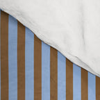 Narrow Stripes Vertical Pattern in Brown and Blue Comforter Gallery Image 4