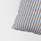 Narrow Stripes Vertical Pattern in Brown and Blue Pillow Sham Gallery Image 4