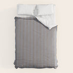 Narrow Stripes Vertical Pattern in Brown and Blue Comforter Gallery Image 6