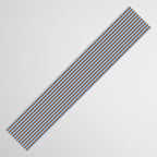 Narrow Stripes Vertical Pattern in Brown and Blue Table Runner Gallery Image 3