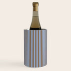Narrow Stripes Vertical Pattern in Brown and Blue Wine Chiller Gallery Image 1