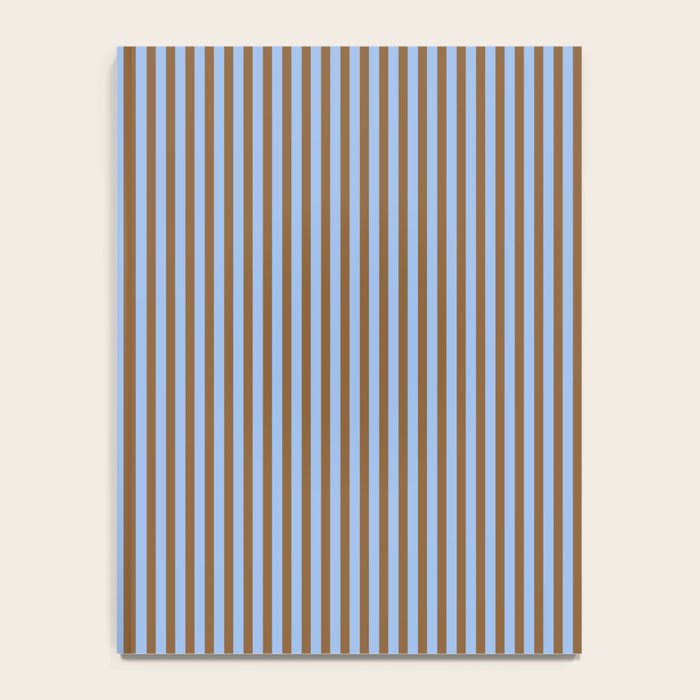 Narrow Stripes Vertical Pattern in Brown and Blue Notebook Gallery Image 4