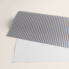 Narrow Stripes Vertical Pattern in Brown and Blue Wrapping Paper Gallery Image 2