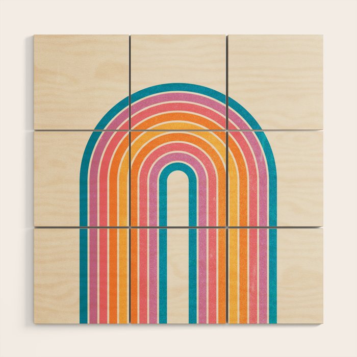 Vintage California Arch Wood Wall Art Gallery Image 1