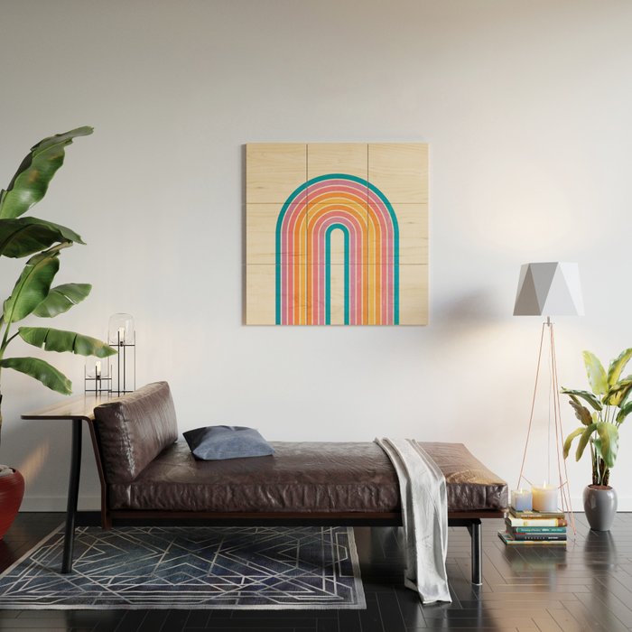 Vintage California Arch Wood Wall Art Gallery Image 2
