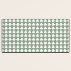 Clovers XXXVII Sage Green Botanical Pattern Desk Mat Gallery Image 3