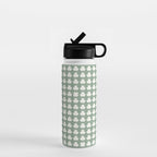 Clovers XXXVII Sage Green Botanical Pattern Water Bottle Gallery Image 1