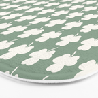 Clovers XXXVII Sage Green Botanical Pattern Bath Mat Gallery Image 3