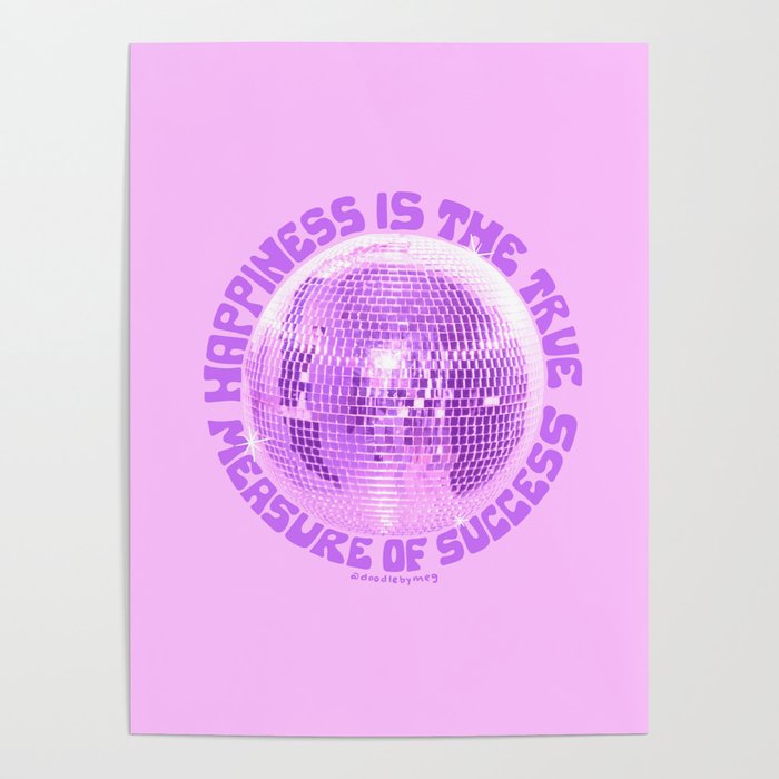 Happiness Is The True Measure of Success in Purple Poster Gallery Image 4