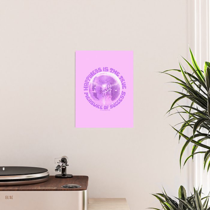 Happiness Is The True Measure of Success in Purple Poster Gallery Image 2