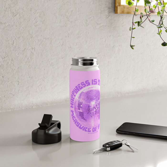 Happiness Is The True Measure of Success in Purple Water Bottle Gallery Image 4