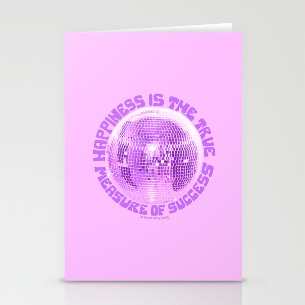 Happiness Is The True Measure of Success in Purple Stationery Card Gallery Image 2