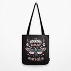 The horrors persist but so do I - gothic moth and skull design Tote Bag Gallery Image 2