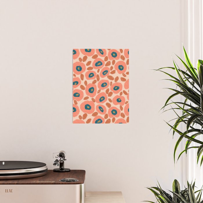 Textured Bold Flower - Peach Poster Gallery Image 2