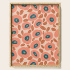 Textured Bold Flower - Peach Serving Tray Gallery Image 1