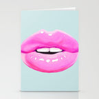 Fashion pink lips Stationery Card Gallery Image 2