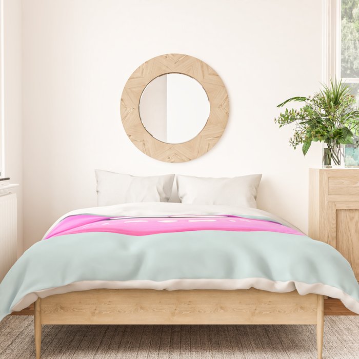 Fashion pink lips Duvet Cover Gallery Image 3