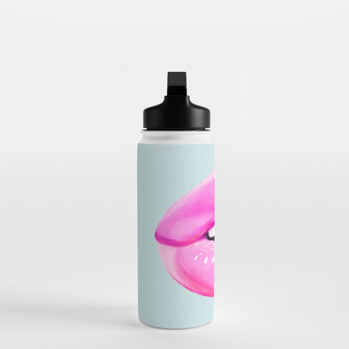 Fashion pink lips Water Bottle Gallery Image 3