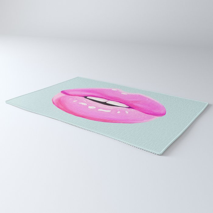 Fashion pink lips Rug Gallery Image 3