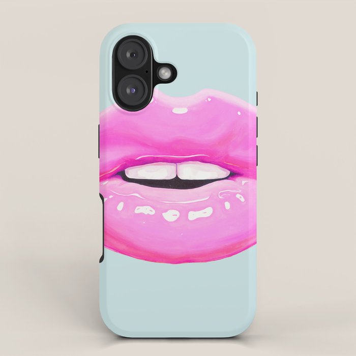Fashion pink lips iPhone Case Gallery Image 1