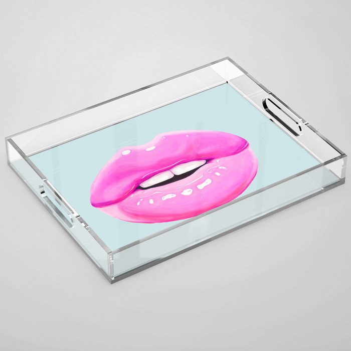 Fashion pink lips Acrylic Tray Gallery Image 1